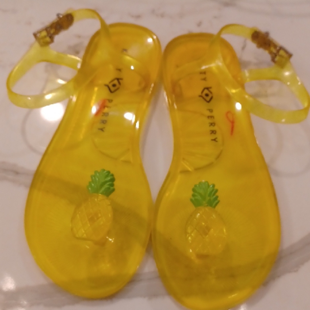 Katy Perry Collections Pvc Jelly Pineapple Women's Sz 7 Sandals